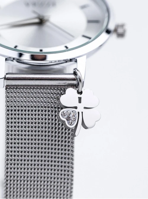 Zegarek Vezzi, koniczynka, kolor srebrny S509590S00