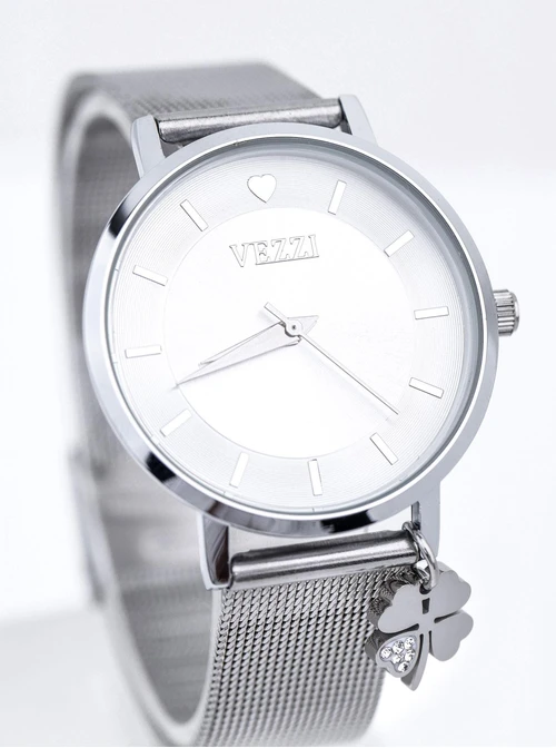 Zegarek Vezzi, koniczynka, kolor srebrny S509590S00