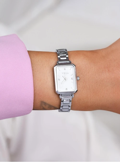 Zegarek Vezzi, kryształki, kolor srebrny B510830S00