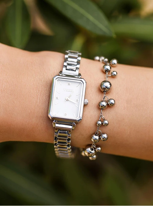 Zegarek Vezzi, kryształki, kolor srebrny B510830S00