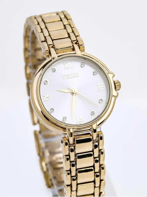Zegarek Vezzi, kryształki, kolor złoty B512814Z00