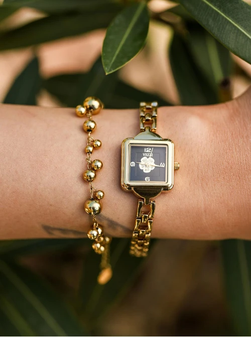 Zegarek Vezzi, kwiatuszek, kolor złoty B512804Z00