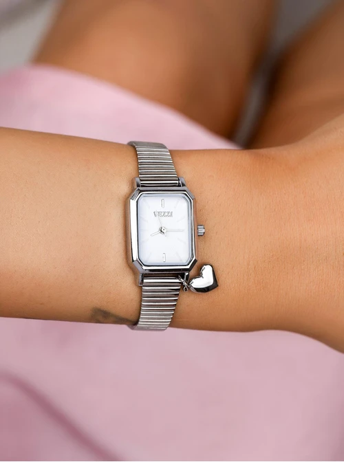 Zegarek Vezzi, serduszko, kolor srebrny S509607S00