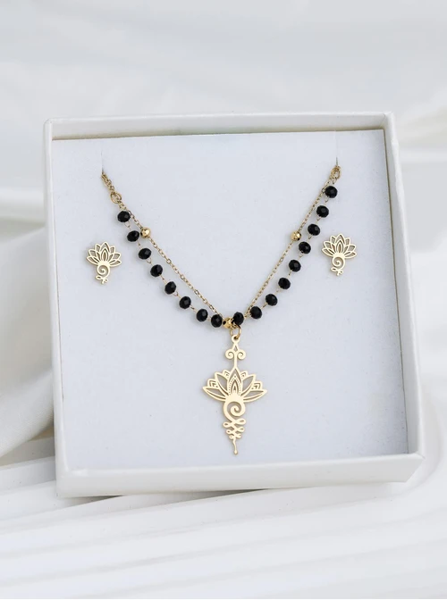 Zestaw Biżuterii Black Elegance
