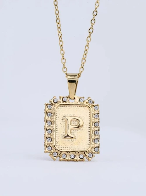 Zestaw Biżuterii Golden Initial 