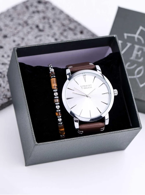 Zestaw Biżuterii męskiej z Zegarkiem Masterpiece Wrist