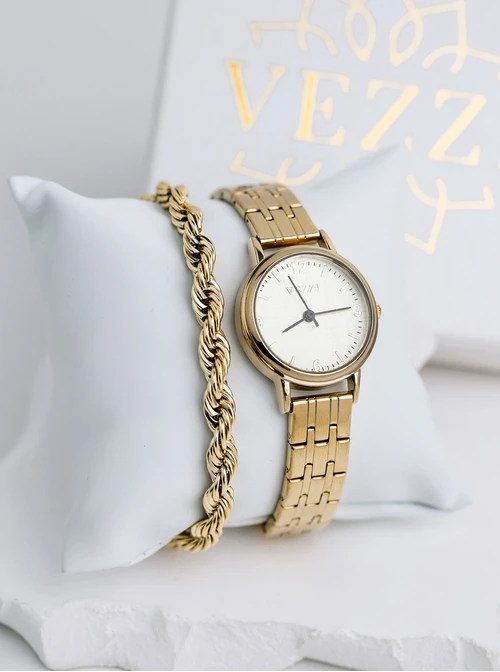 Zestaw Biżuterii z Zegarkiem Clean Line Watch