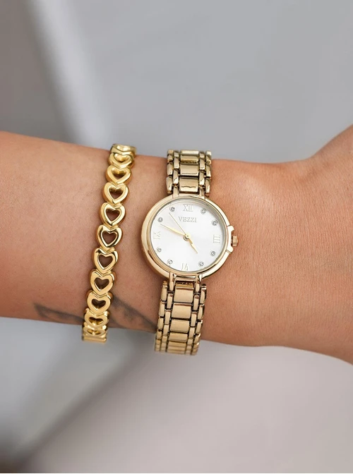 Zestaw Biżuterii z Zegarkiem Minimal Glow