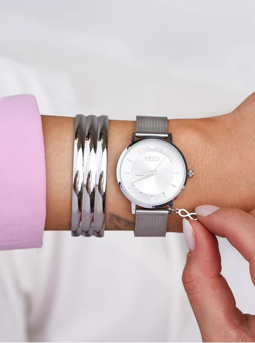 Zestaw Biżuterii z Zegarkiem Modern Pulse