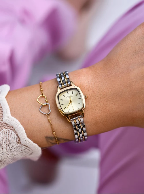 Zestaw Biżuterii z Zegarkiem Silver Rhythm