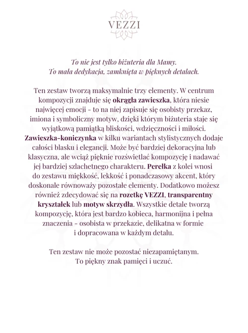Zestaw biżuterii Dla Mamy z możliwością grawerowania Z14057Z00