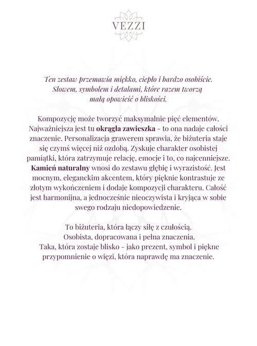 Zestaw biżuterii Dla Mamy z możliwością grawerowania Z14061Z00