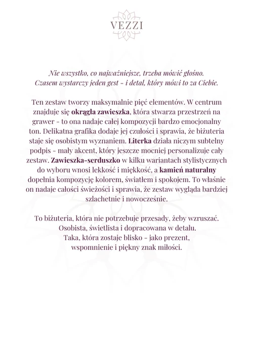 Zestaw biżuterii Dla Mamy z możliwością grawerowania Z14066Z00