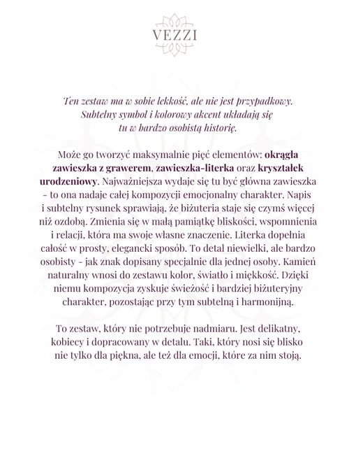 Zestaw biżuterii Dla Mamy z możliwością grawerowania Z14067Z00