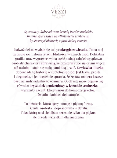 Zestaw biżuterii Dla Mamy z możliwością personalizacji Z14062Z00