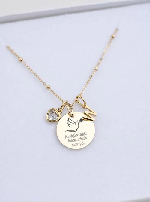 Zestaw biżuterii Komunijnej z możliwością grawerowania Z13666Z00