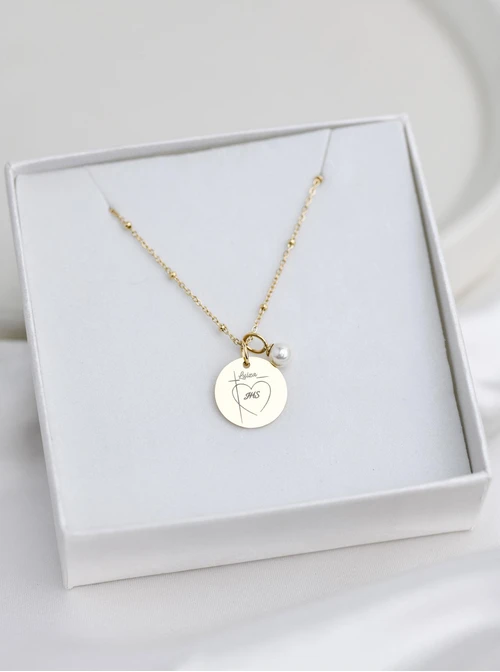 Zestaw biżuterii Komunijnej z możliwością grawerowania Z13668Z00