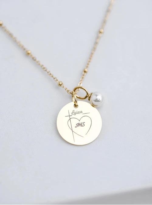 Zestaw biżuterii Komunijnej z możliwością grawerowania Z13668Z00