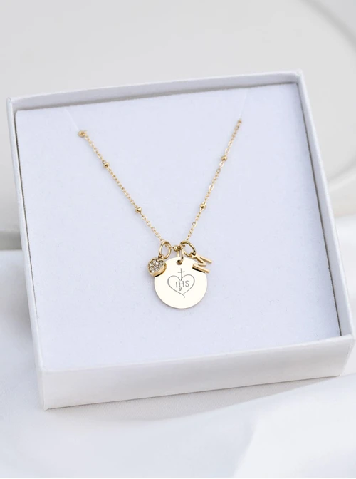 Zestaw biżuterii Komunijnej z możliwością grawerowania Z13672Z00