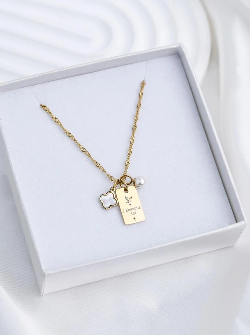 Zestaw biżuterii Komunijnej z możliwością grawerowania Z13673Z00