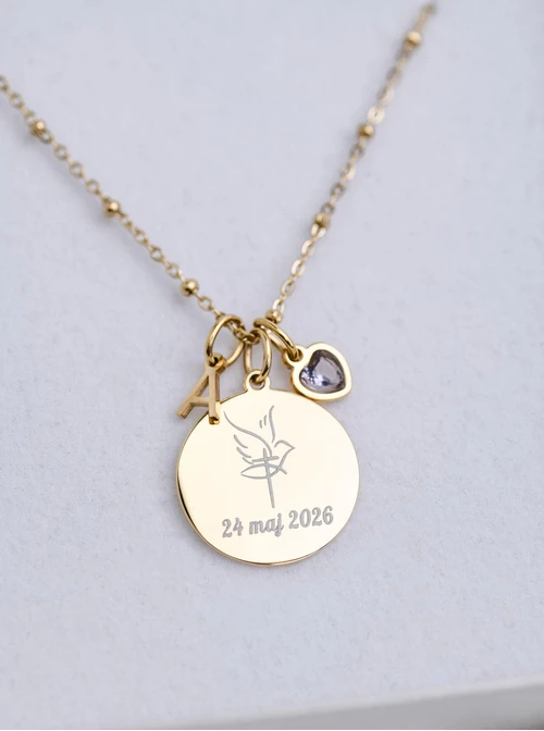 Zestaw biżuterii Komunijnej z możliwością grawerowania Z14031Z00