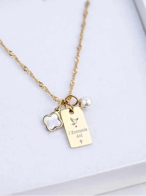 Zestaw biżuterii Komunijnej z możliwością grawerowania Z14032Z00