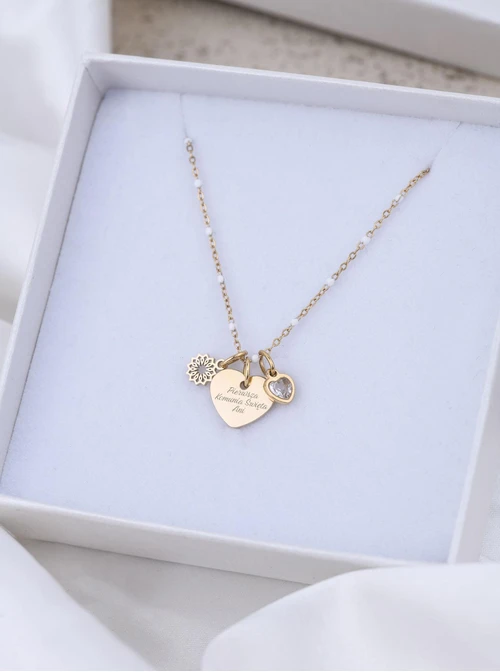 Zestaw biżuterii Komunijnej z możliwością grawerowania Z14037Z00