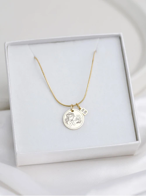 Zestaw biżuterii Komunijnej z możliwością grawerowania Z14038Z00