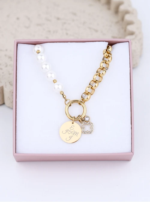 Zestaw biżuterii Tender Pearl Love z możliwością grawerowania Z14454Z00