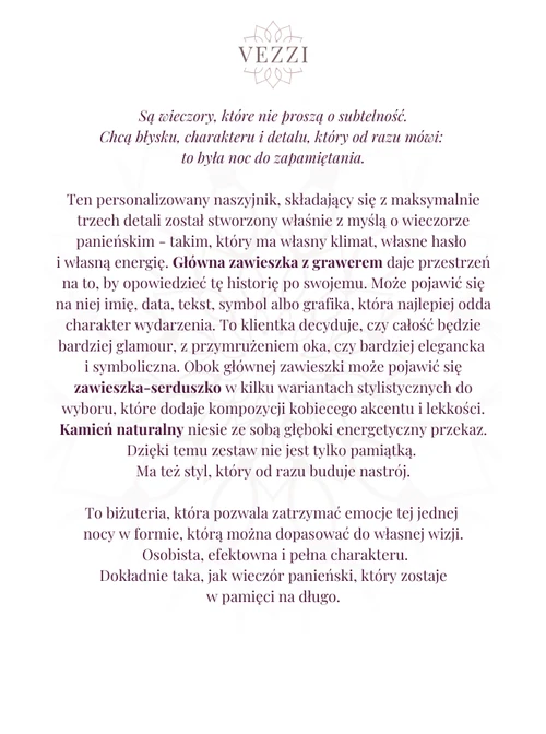 Zestaw biżuterii na Wieczór Panieński z możliwością grawerowania Z15190Z00