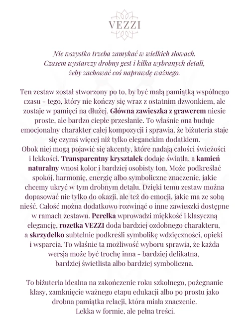 Zestaw biżuterii na Zakończenie Roku Szkolnego z możliwością grawerowania Z15204Z00