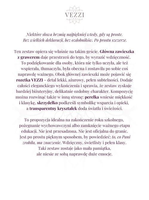 Zestaw biżuterii na Zakończenie Roku Szkolnego z możliwością grawerowania Z15207Z00