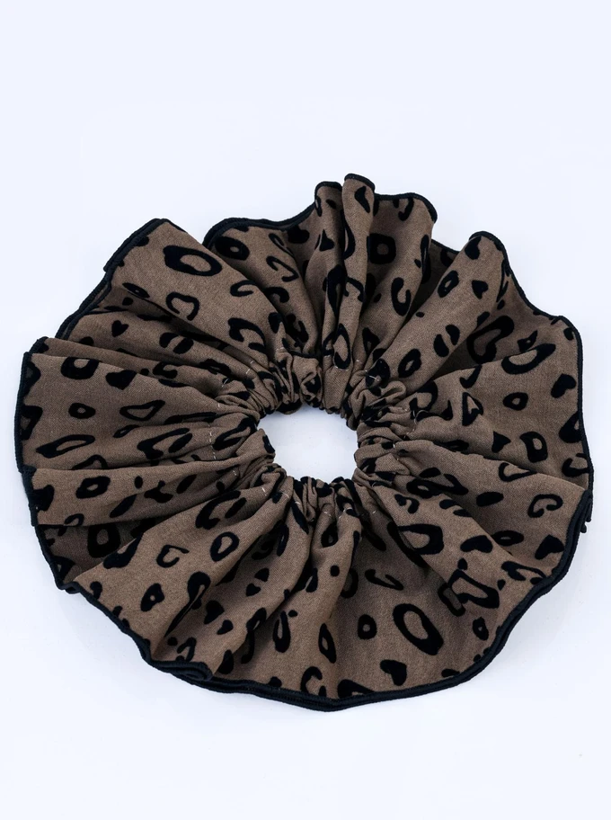Gumka do włosów typu scrunchie - Panterka, O614314P00