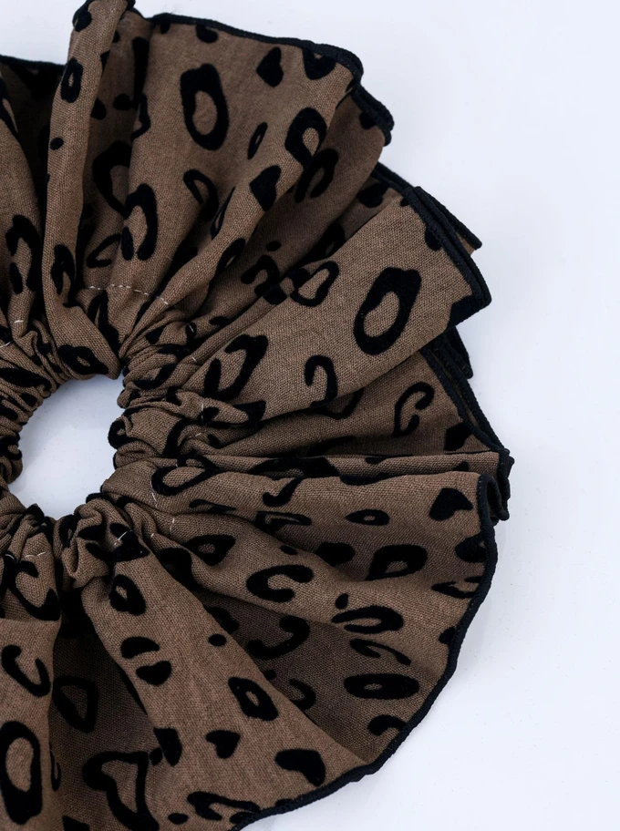 Gumka do włosów typu scrunchie - Panterka, O614314P00