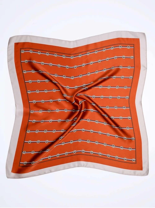 Apaszka Jedwabna, Wzór Jeździecki 65 cm x 65 cm, AP15269-07
