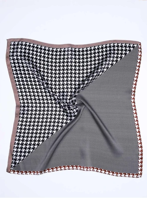Apaszka Jedwabna, pepitka 65 cm x 65 cm, AP15320-07