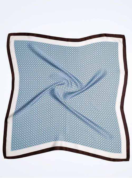 Apaszka Jedwabna, wzór geometryczny 65 cm x 65 cm- AP15290-07