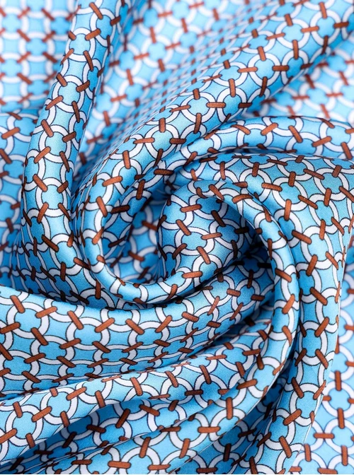 Apaszka Jedwabna, wzór geometryczny 65 cm x 65 cm- AP15290-07
