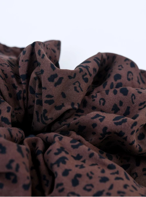 Gumka do włosów typu scrunchie - Brązowa Panterka, O614311P00