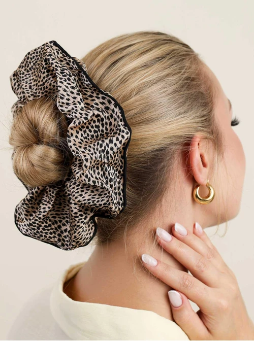 Gumka do włosów typu scrunchie - Panterka, O614328P00