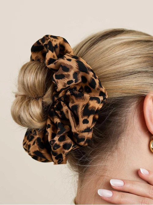 Gumka do włosów typu scrunchie - Panterka, O614329P00
