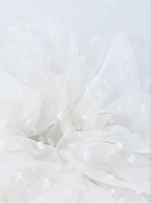 Gumka do włosów typu scrunchie - biała, O614319P00