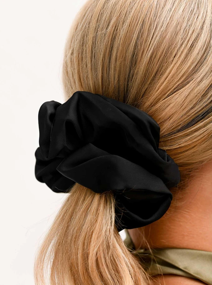 Gumka do włosów typu scrunchie, czarny O614351P00