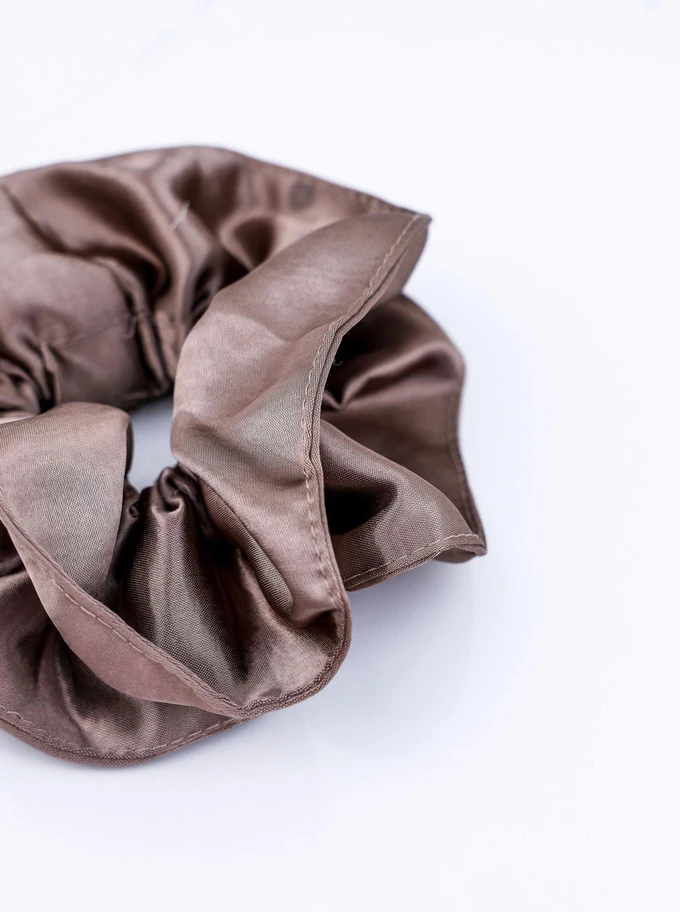 Gumka do włosów typu scrunchie, perłowy jasny brąz O614347P00