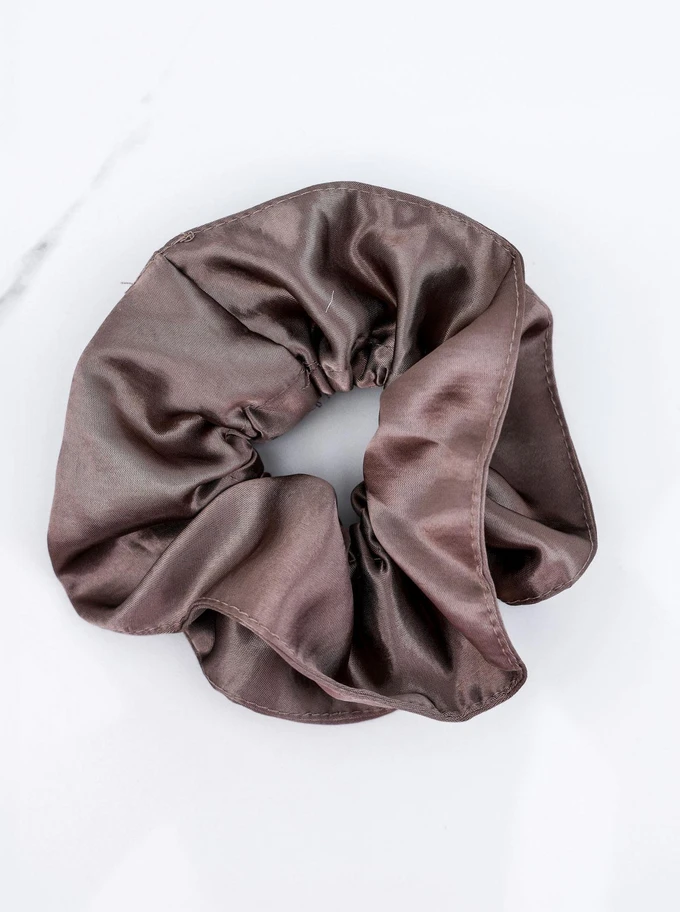 Gumka do włosów typu scrunchie, perłowy jasny brąz O614347P00