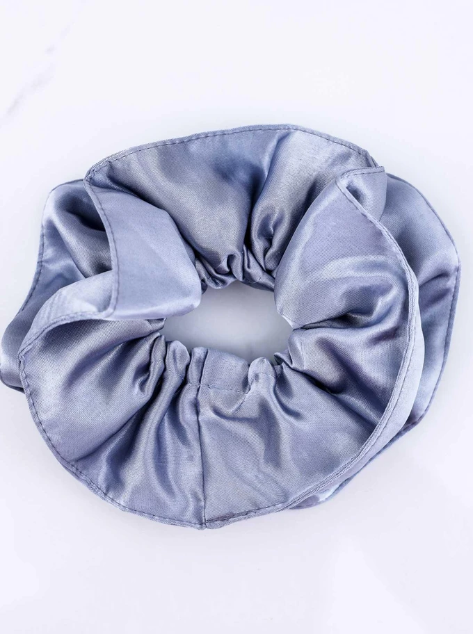 Gumka do włosów typu scrunchie, perłowy niebieski O614348P00