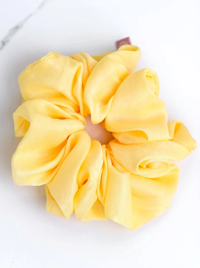 Gumka do włosów typu scrunchie, żółta O614410P00