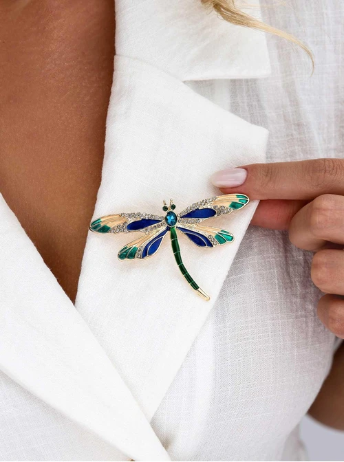 Broszka Ważka, zielony B713766Z00
