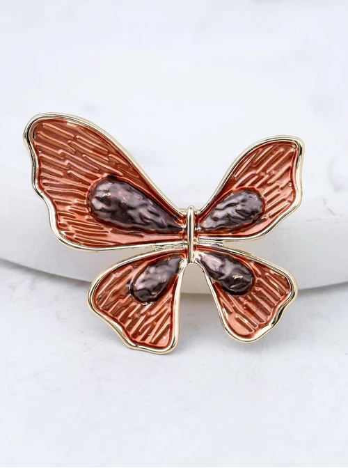 Broszka motyl, brązowy B713697Z00