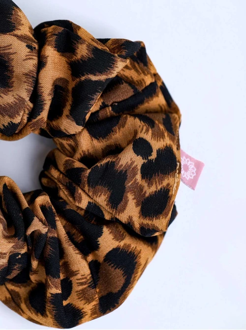 Gumka do włosów typu scrunchie, Panterka O614448P00